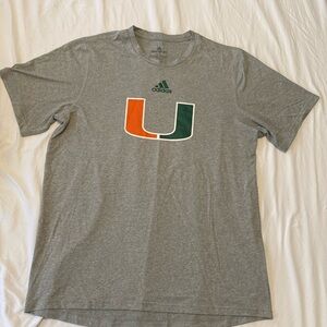 Large grey Miami hurricanes shirt